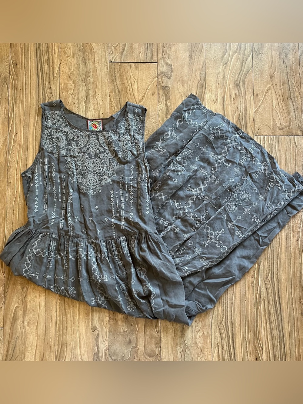 Johnny Was embroidered lace flowy dress
